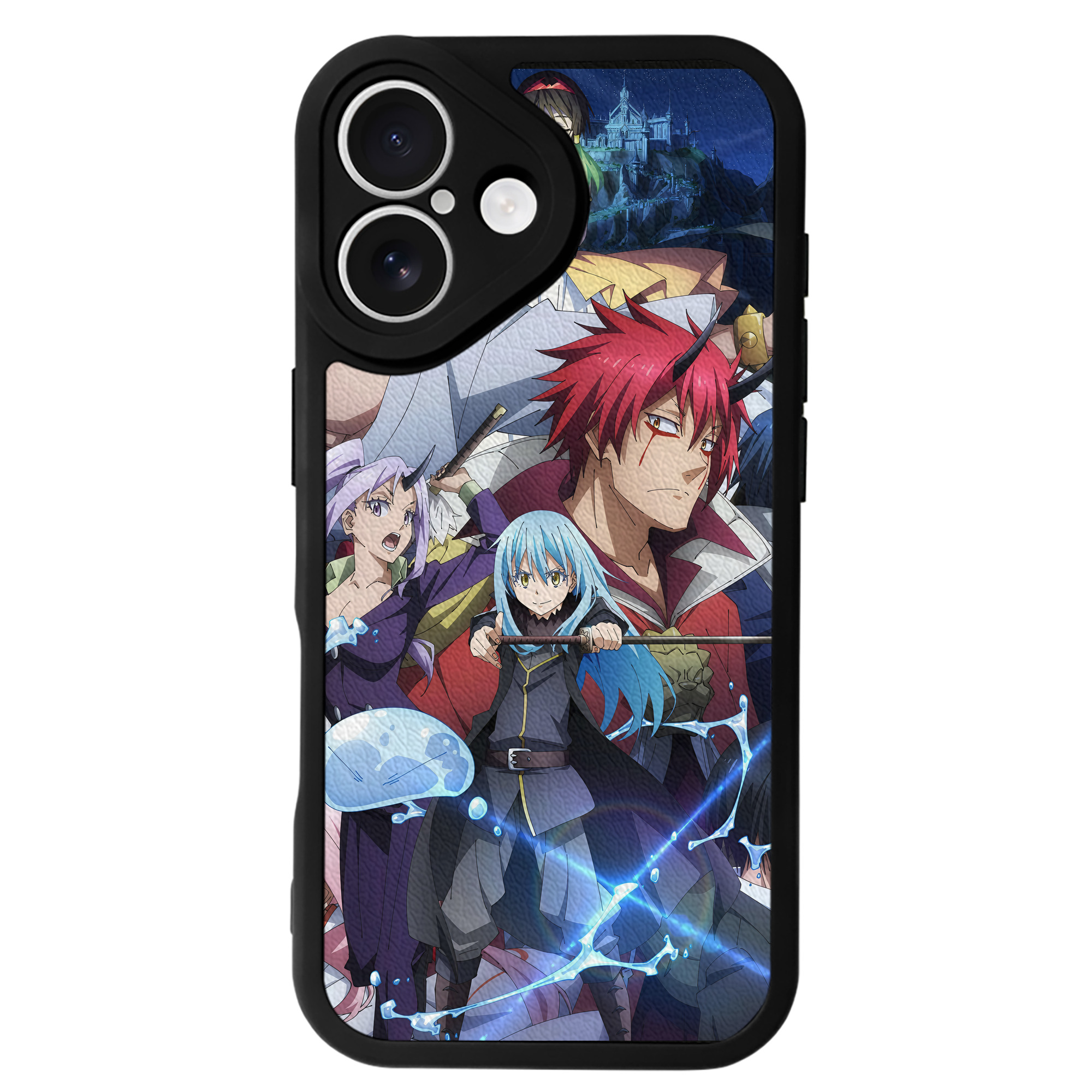 （画像用） 転スラ Regarding Reincarnated to Slime 【iPhone 16シリーズ対応】シリコンスマホケース（レザー調） 材質：シリコン